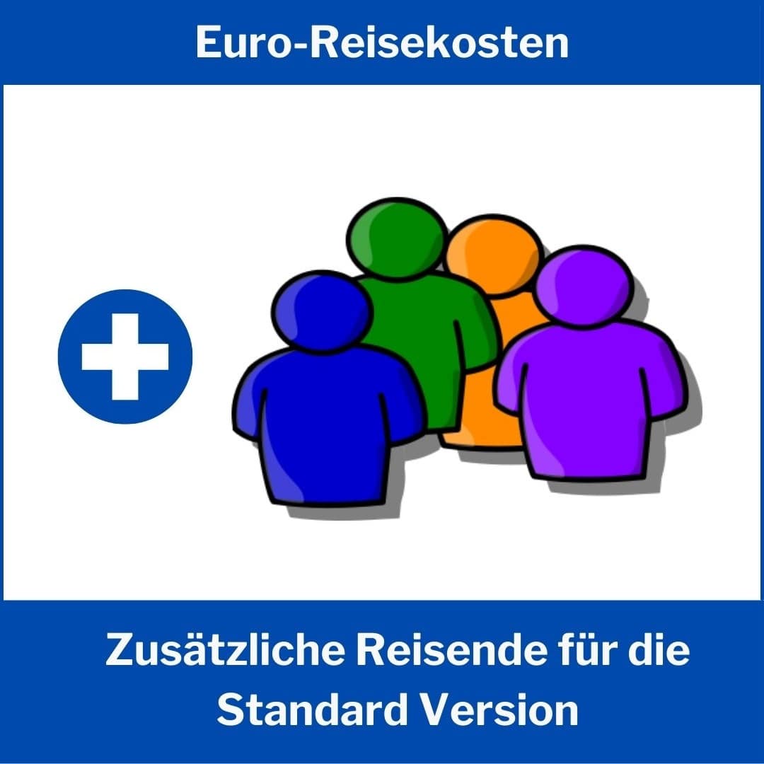 Zus. Reisende für Euro-Reisekosten Standard