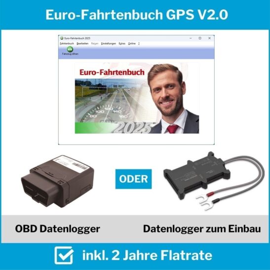 Euro-Fahrtenbuch 2025 GPS V2.0 2 Jahre